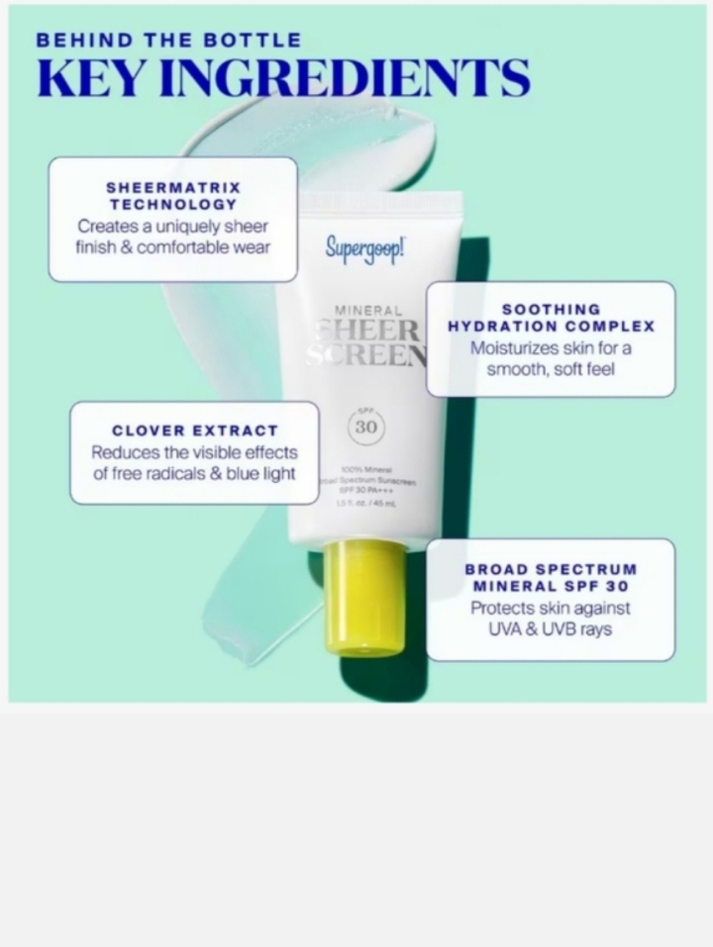 ✨️SEALED✨️ Supergoop! Mineral Sheer Screen SPF 30 - Picture 7 of 16